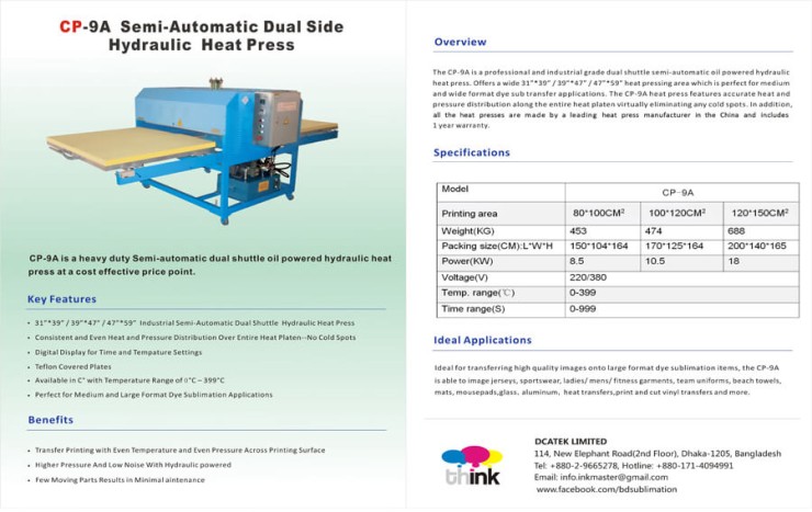Hydraulic CP-9A Heat Machine